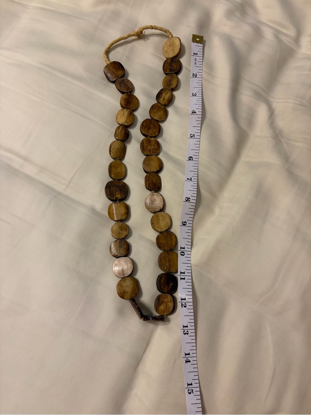 Like new Natural Brown stone Disc Necklace - Women Jewelry handmade